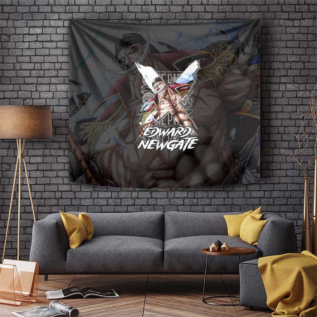 Edward Newgate One Piece Whitebeard Tapestry With Massive Bissento And Aura Anime Style