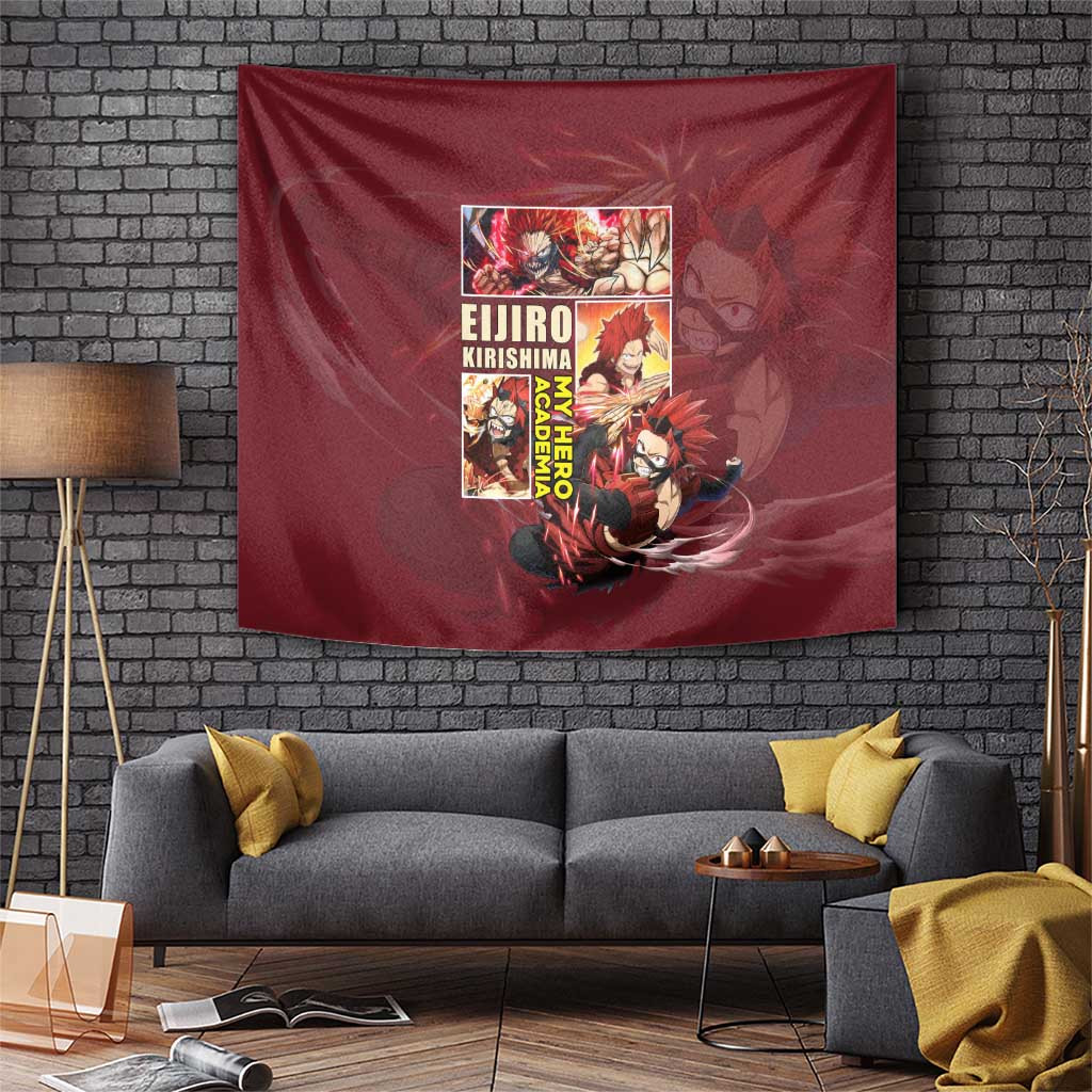 Eijiro Kirishima My Hero Tapestry Academia Hardening Quirk Fierce Red