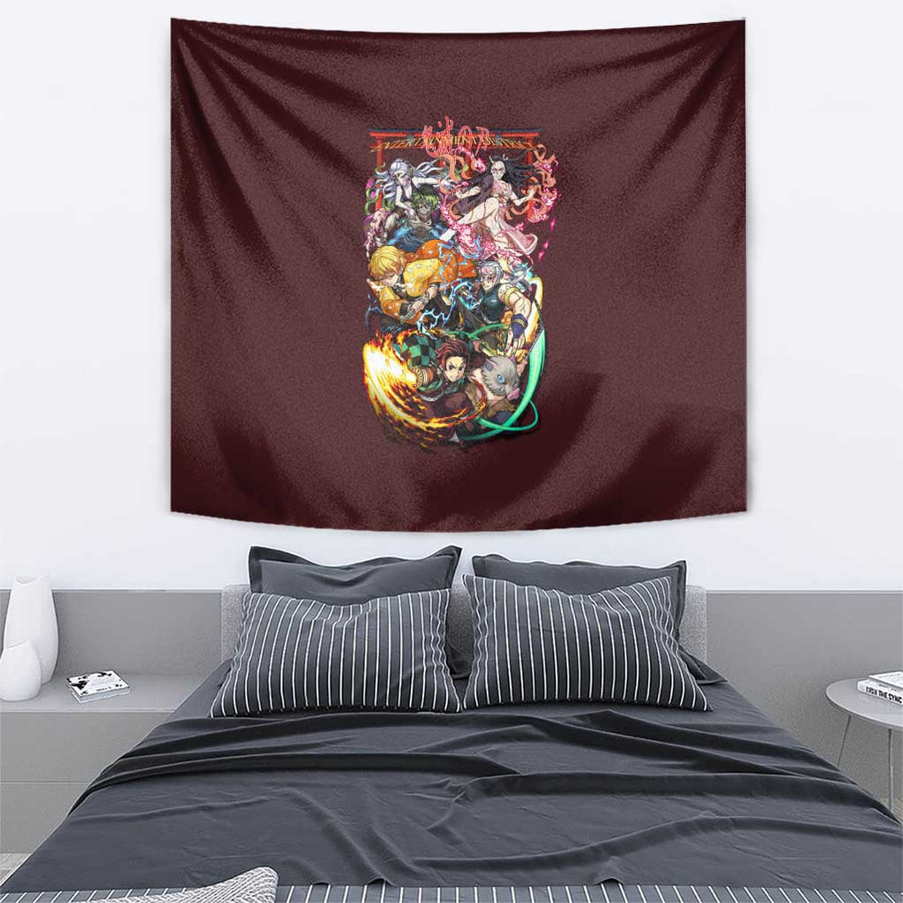 Entertainment District Arc Demon Slayer Tapestry Anime Style