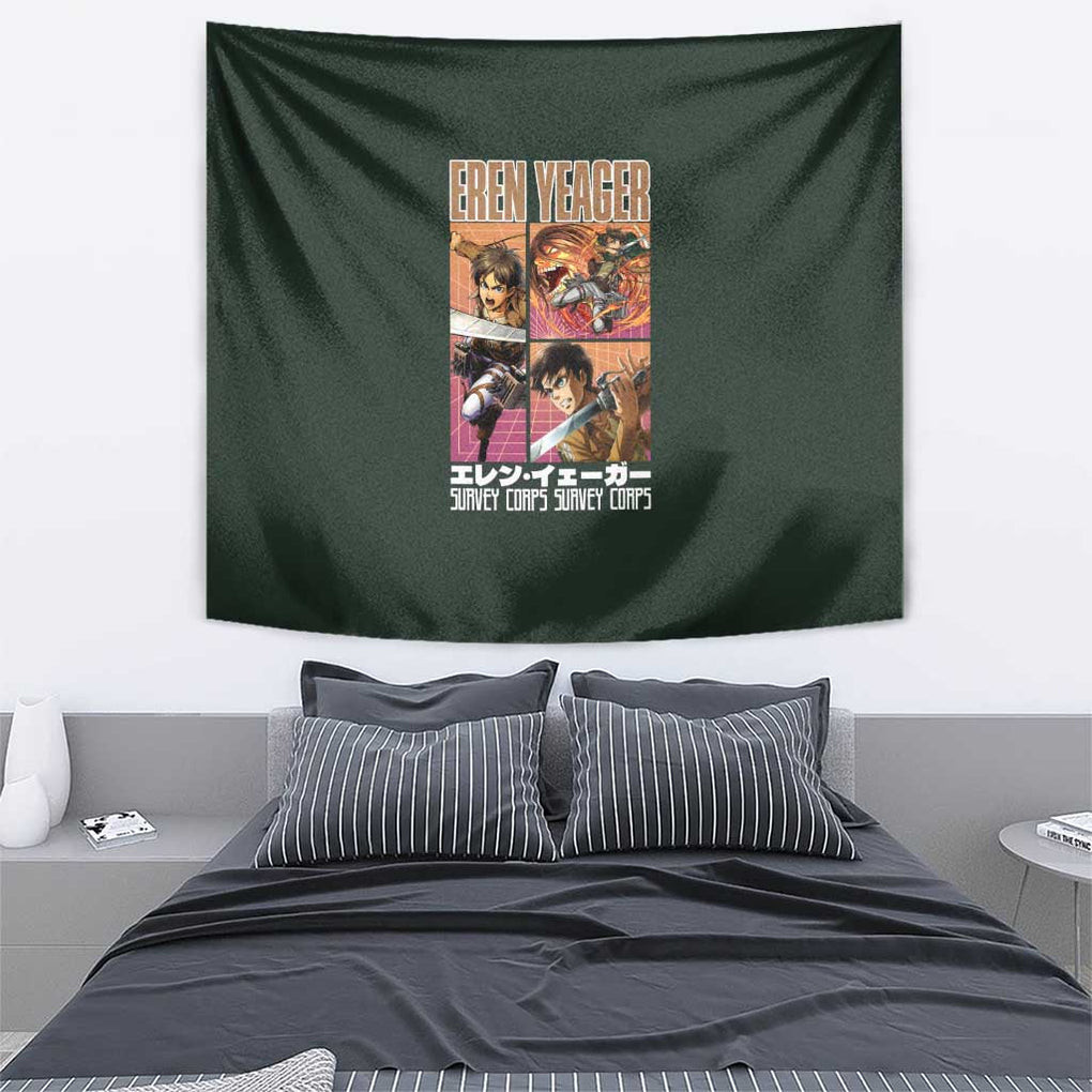 Eren Yeager Attack On Titan Tapestry Japan Anime Style