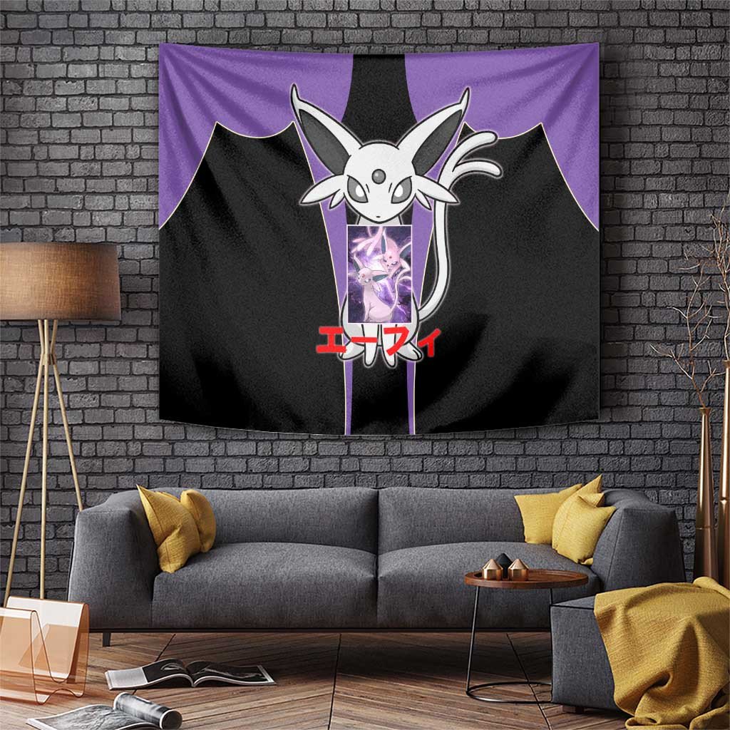 Espeon Tapestry With Mystic Purple Psychic Evolution Aura