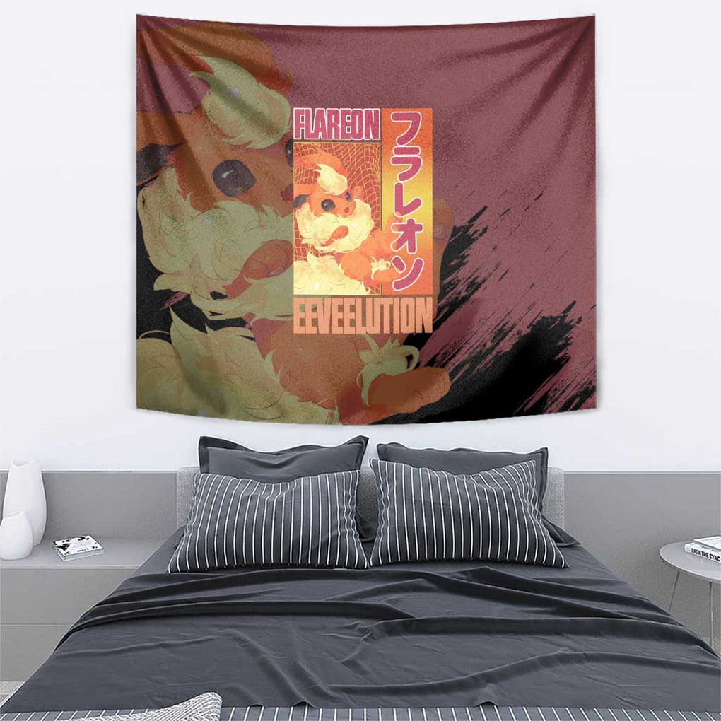 Flareon Pokemon Tapestry Anime Style