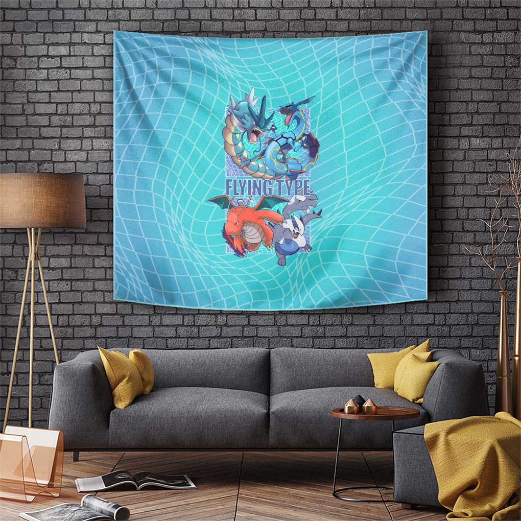 Flying Type Pokemon Tapestry Anime Style