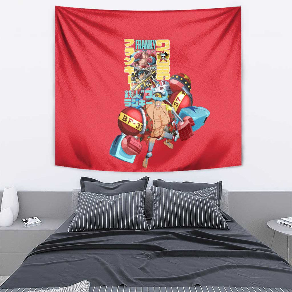 Franky V2 One Piece Tapestry Anime Style