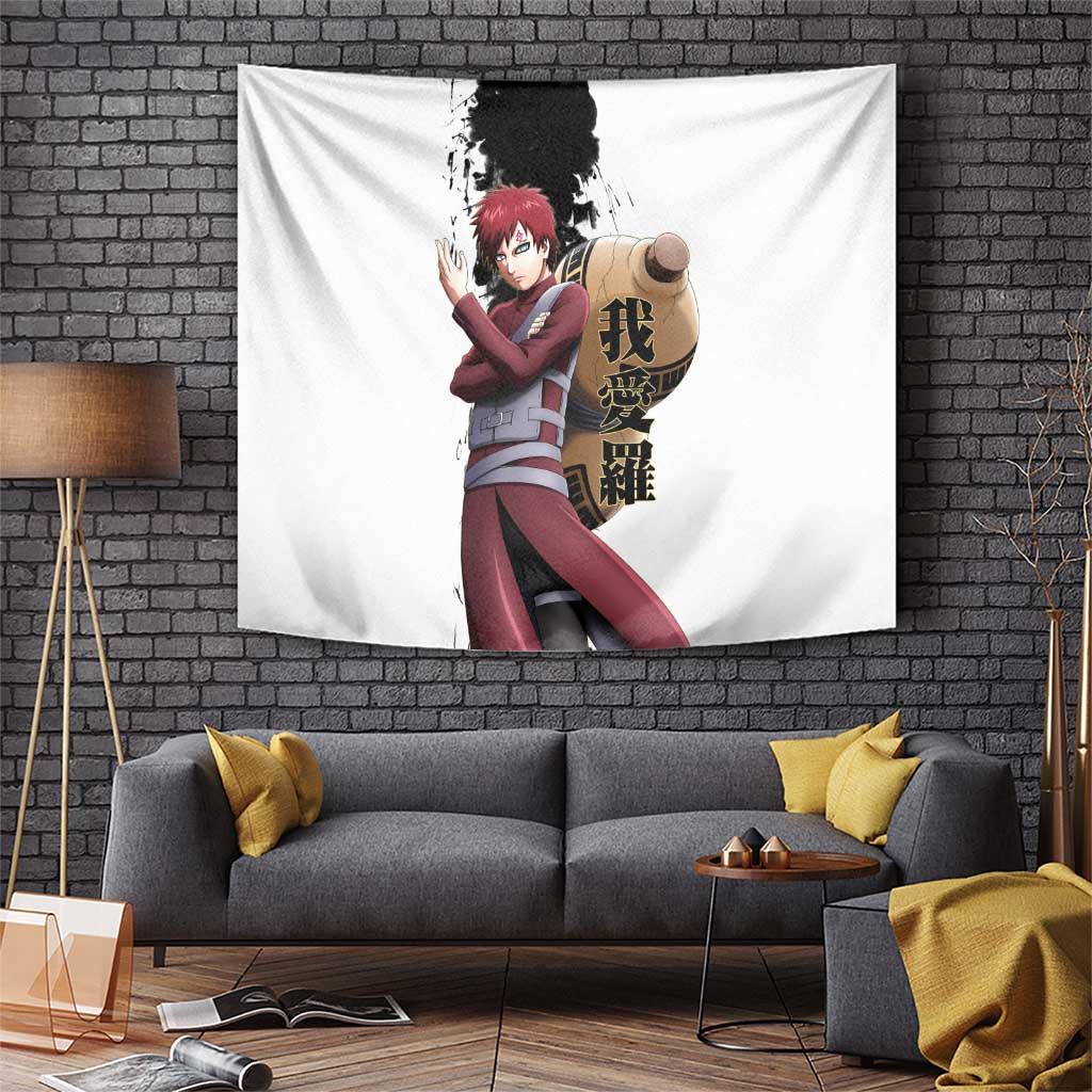 Gaara Naruto Tapestry With Shukaku Sand Power And Fierce Ninja Spirit