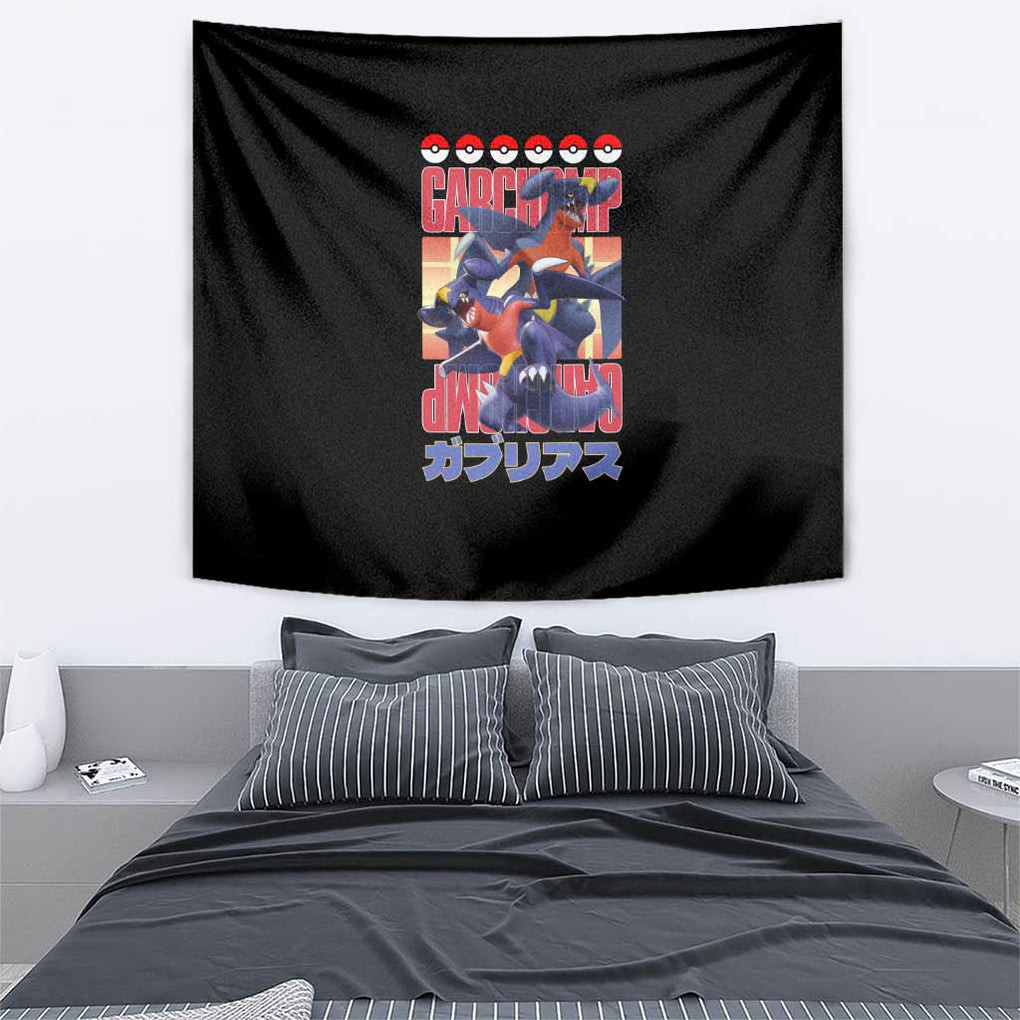 Garchomp Poke Tapestry Anime Style