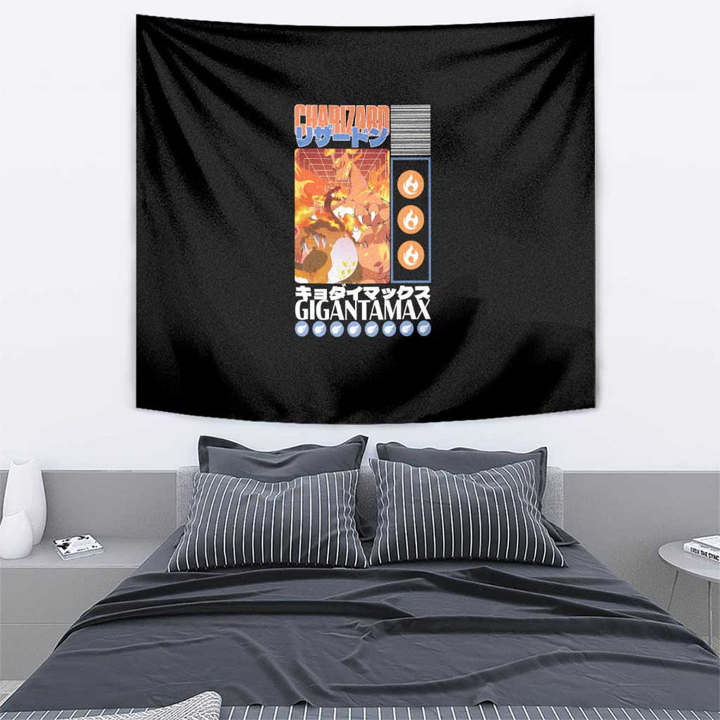 Gigantamax Charizard Poke Tapestry Japan Anime Style