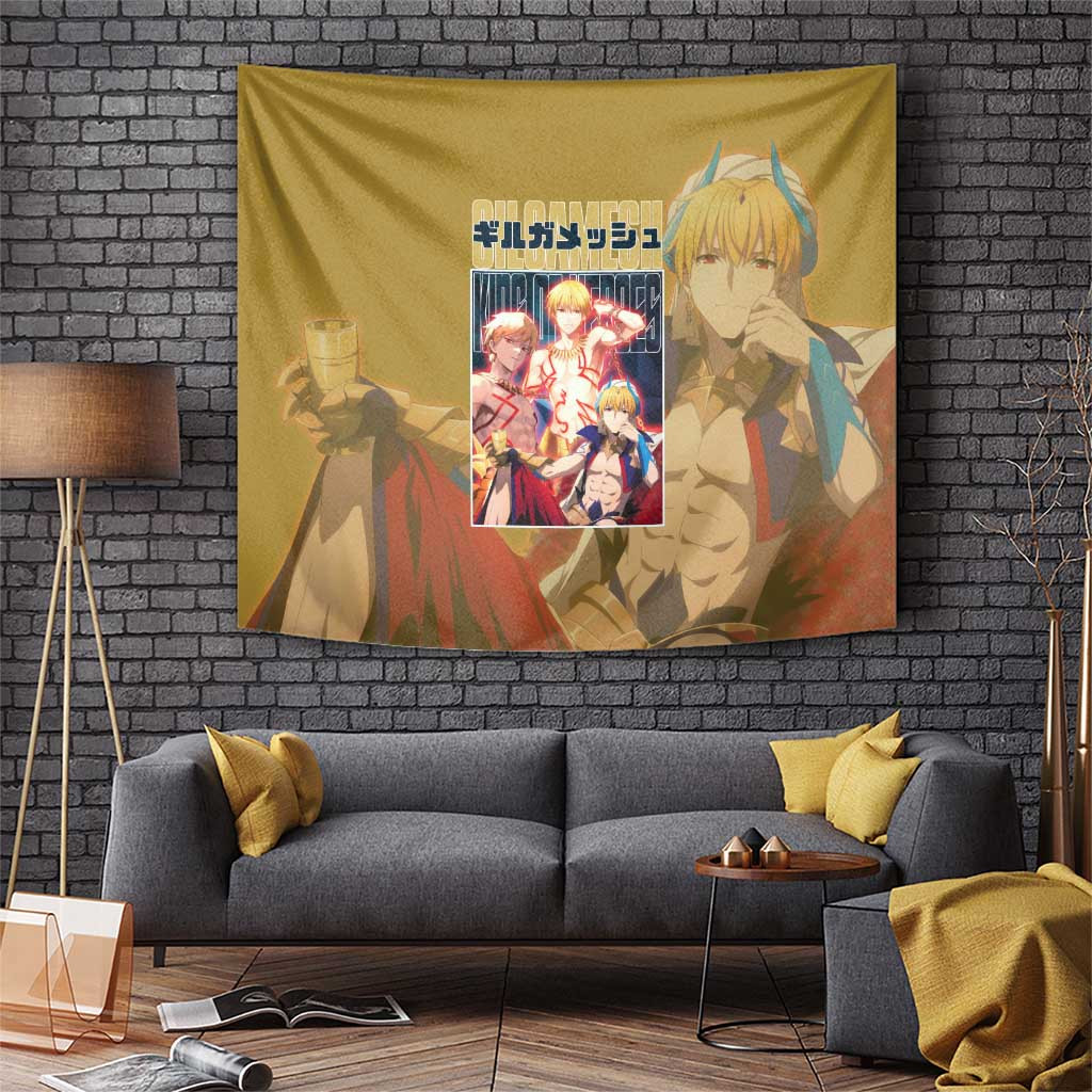 Gilgamesh Fate Stay Night Tapestry With Golden King Of Heroes Style