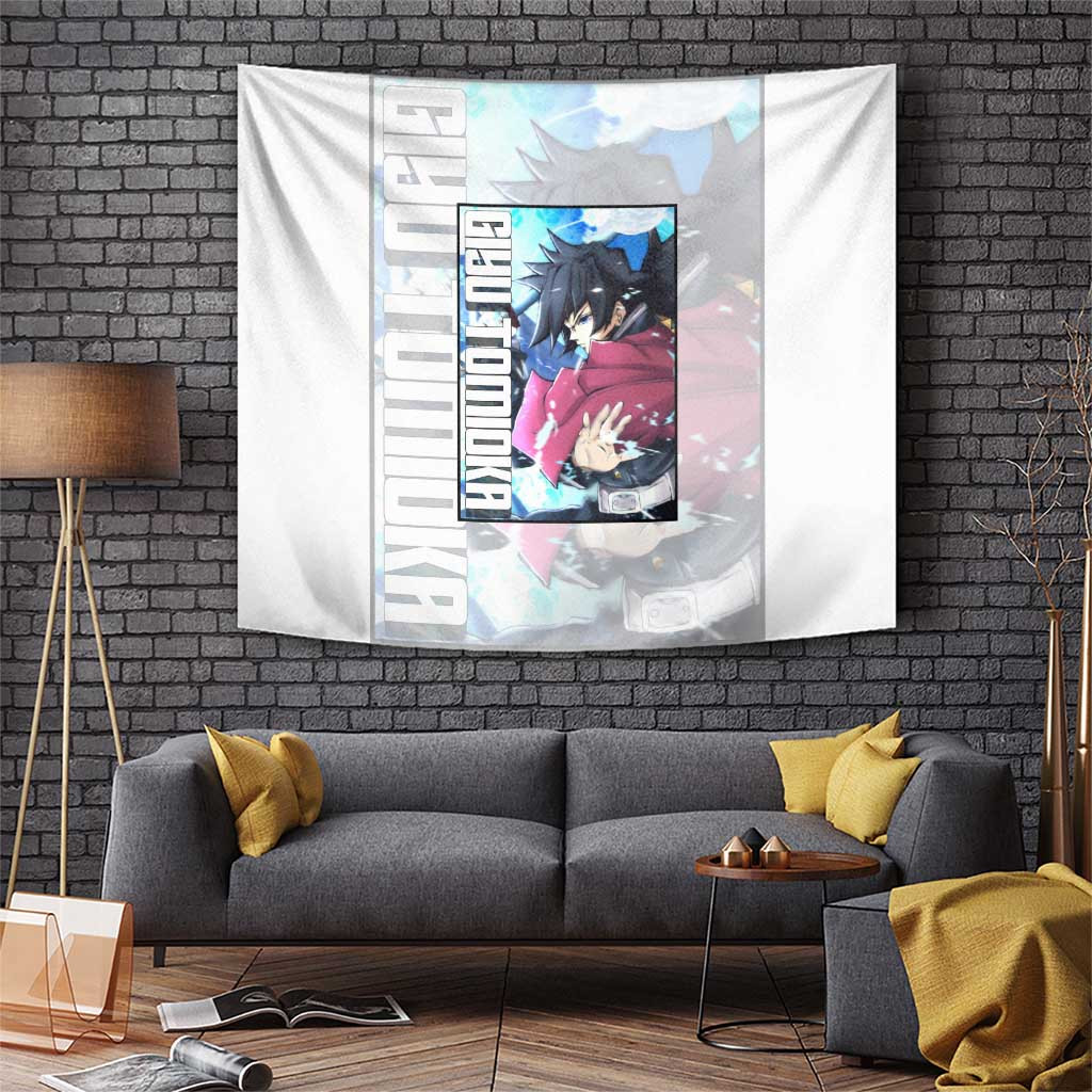 Giyu Demon Slayer Tapestry Water Breathing Hashira Japan Anime Style