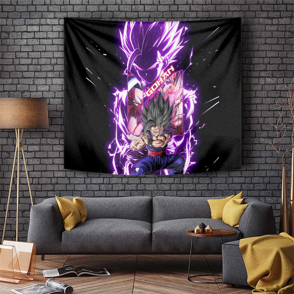 Gohan Dragon Ball Z Anime Pullover Tapestry With Power Surge Design