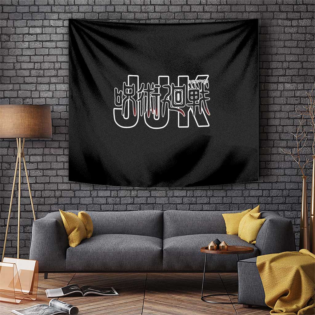 Gojo Satoru Jujutsu Kaisen Tapestry With Purple Cursed Energy Kanji Spirit