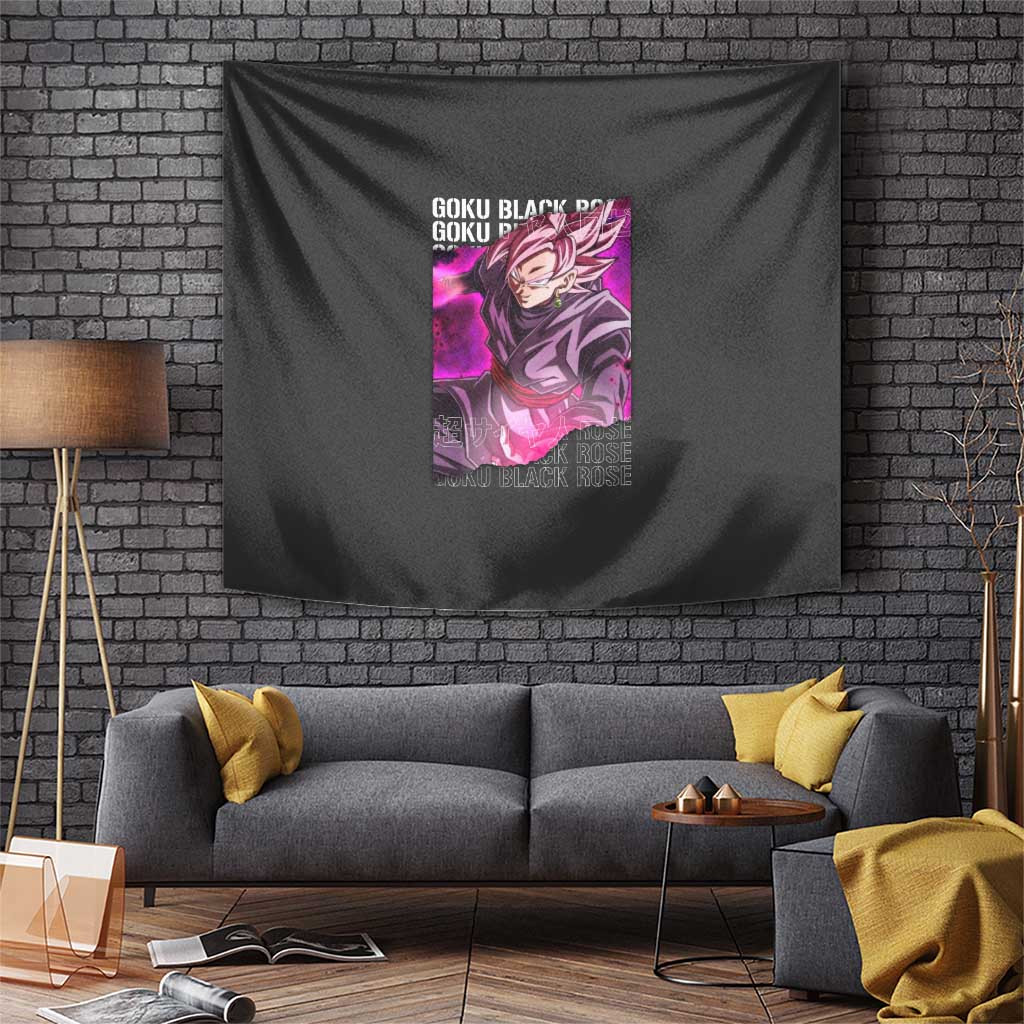 Goku Black Rose Dragon Ball Tapestry