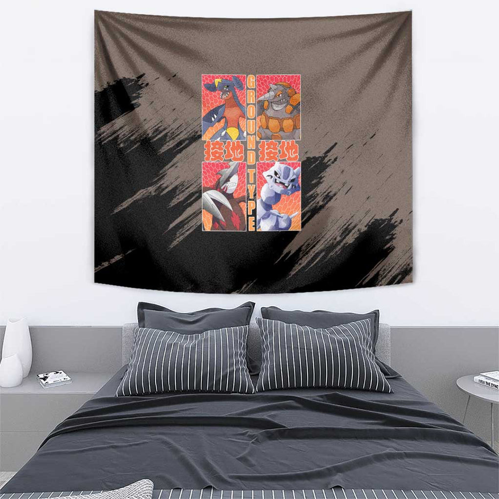 Ground Type Poke Tapestry Japan Anime Style