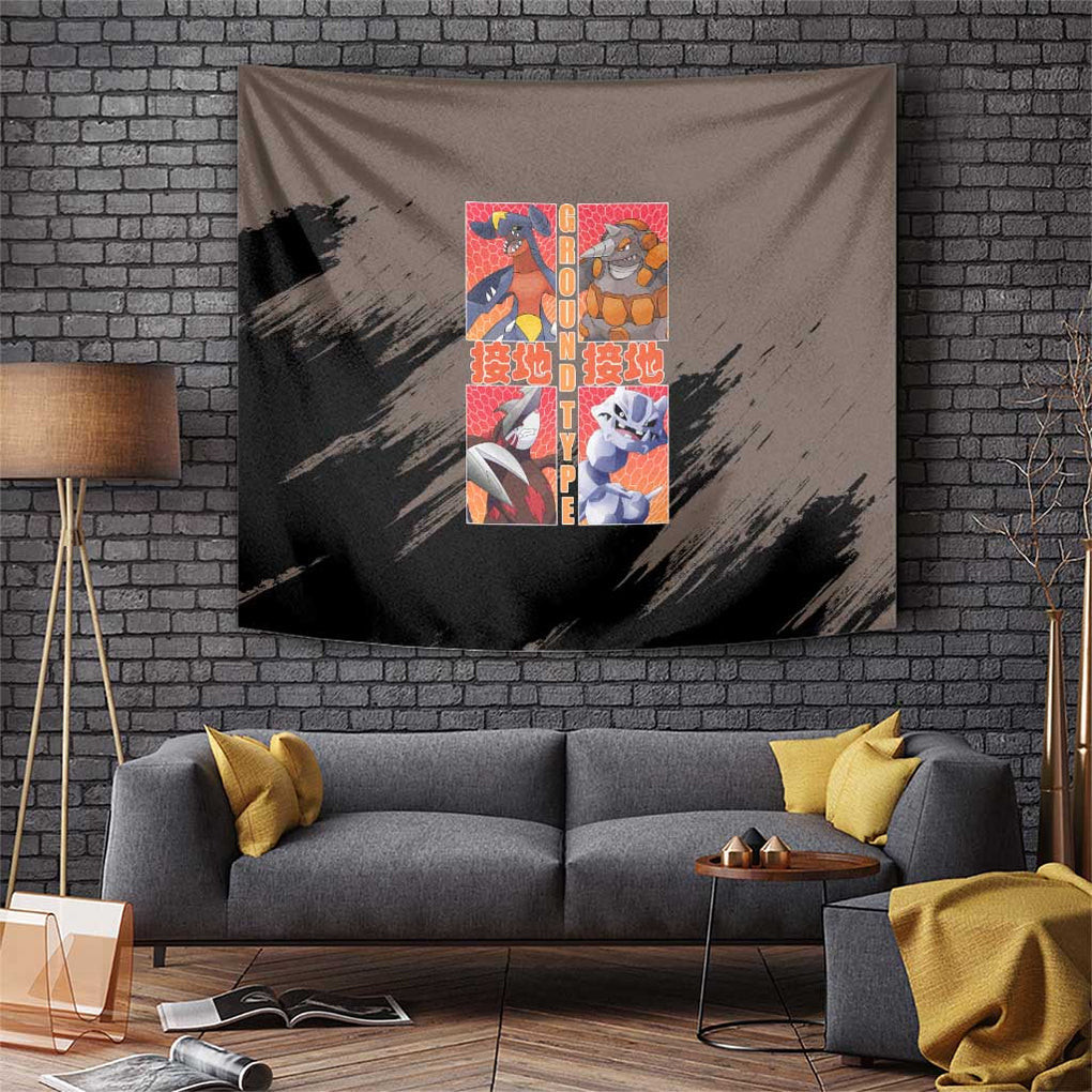 Ground Type Poke Tapestry Japan Anime Style