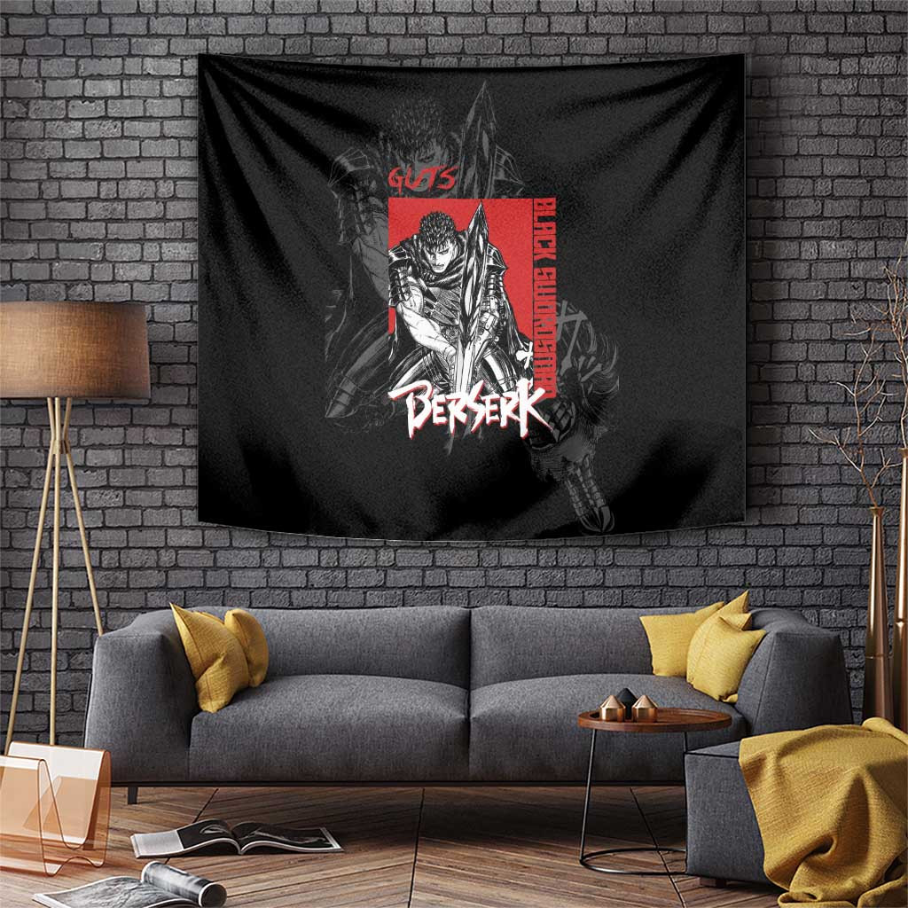Guts Berserk Dark Swordsman Tapestry With Dragonslayer Blade Japan Anime Style