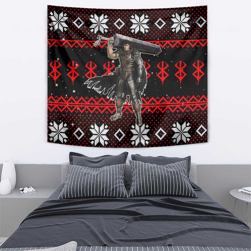 Guts Berserk Tapestry Anime Mix Christmas Style