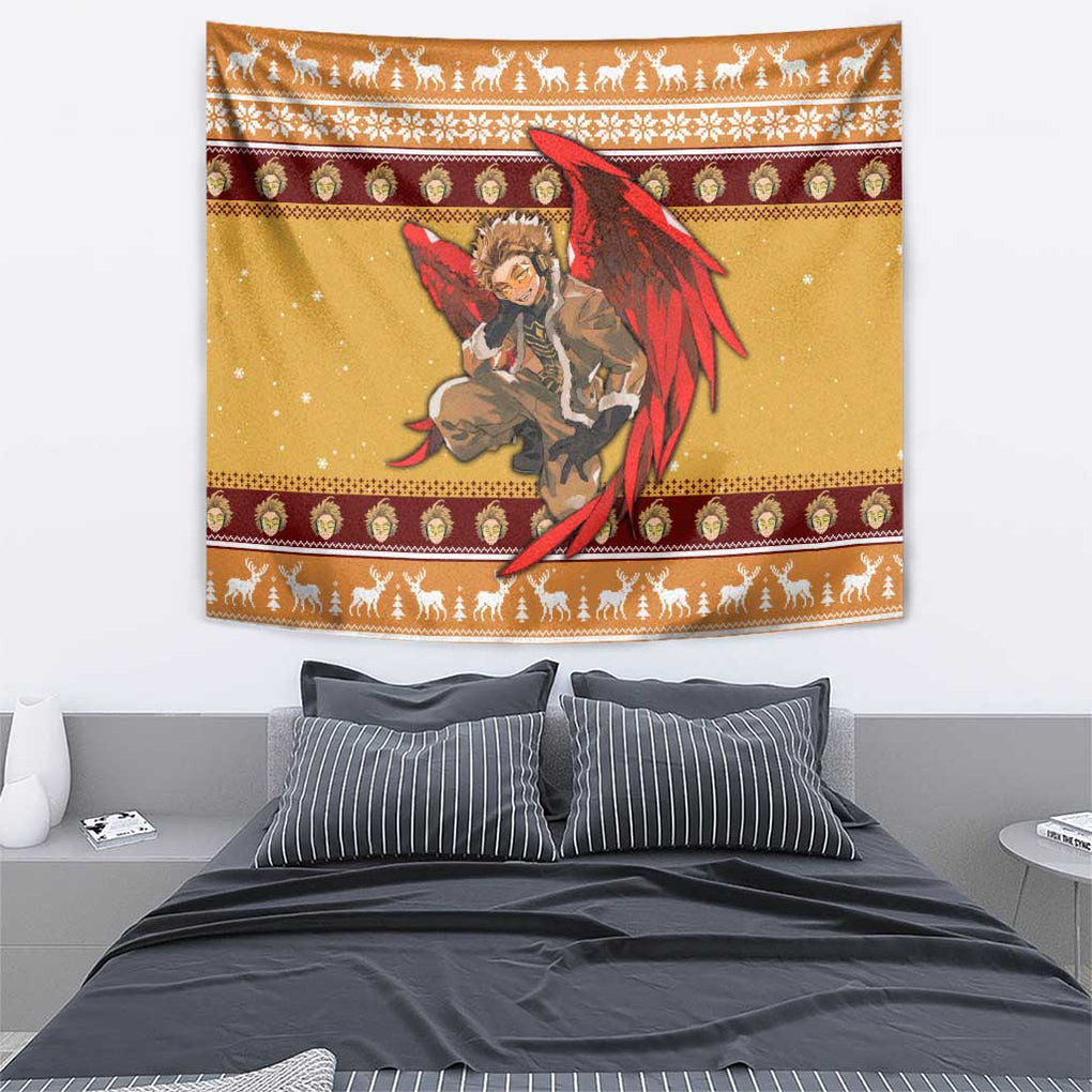 Hawks My Hero Academia Tapestry Anime Mix Christmas Style