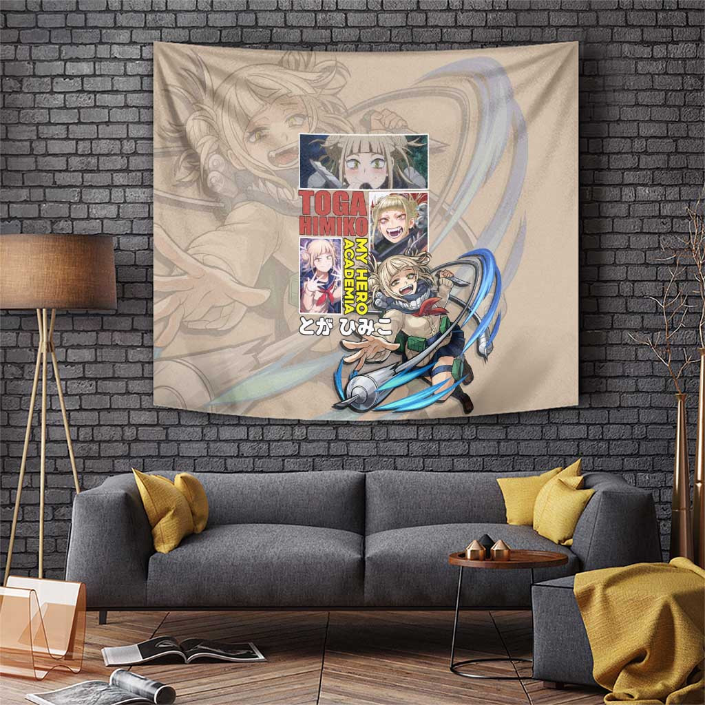 Himiko Toga My Hero Academia Tapestry Villain School Uniform Beige Style