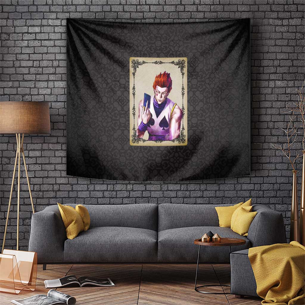 Hisoka Hunter X Hunter Tapestry With Vintage Card Frame Theme