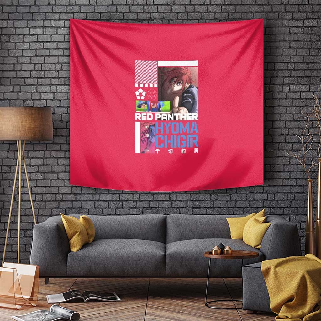 Hyoma Chigiri Blue Lock Tapestry Red Panther Anime In Crimson Red