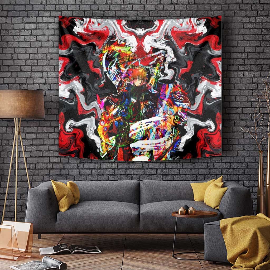 Ichigo Kurosaki Bankai Tapestry Bleach Anime Sword Spirit