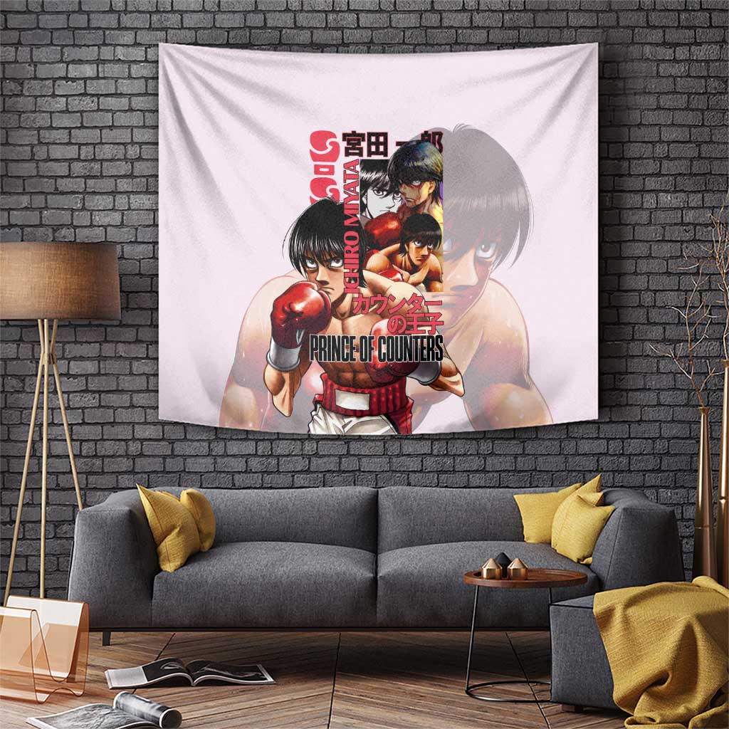 Ichiro Miyata Hajime No Ippo Tapestry In Dynamic Boxing Motion Japan Anime Style