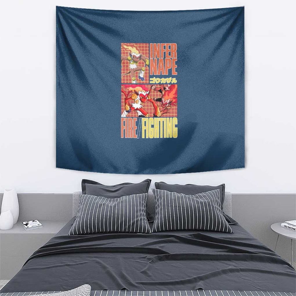 Infernape Poke Tapestry Anime Style