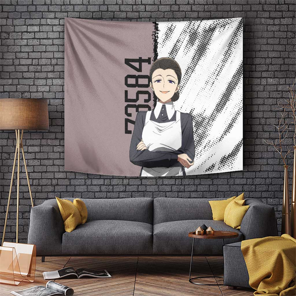 Isabella The Promised Neverland Elegant Tapestry And Eerie Caretaker Anime Style