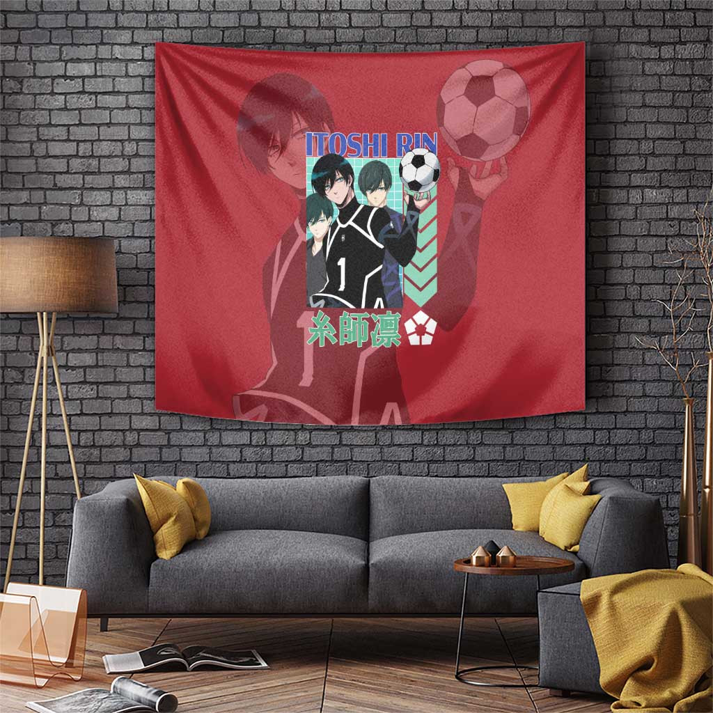 Itoshi Rin Blue Lock Genius Forward Tapestry With Cool Aura In Japan Anime Style