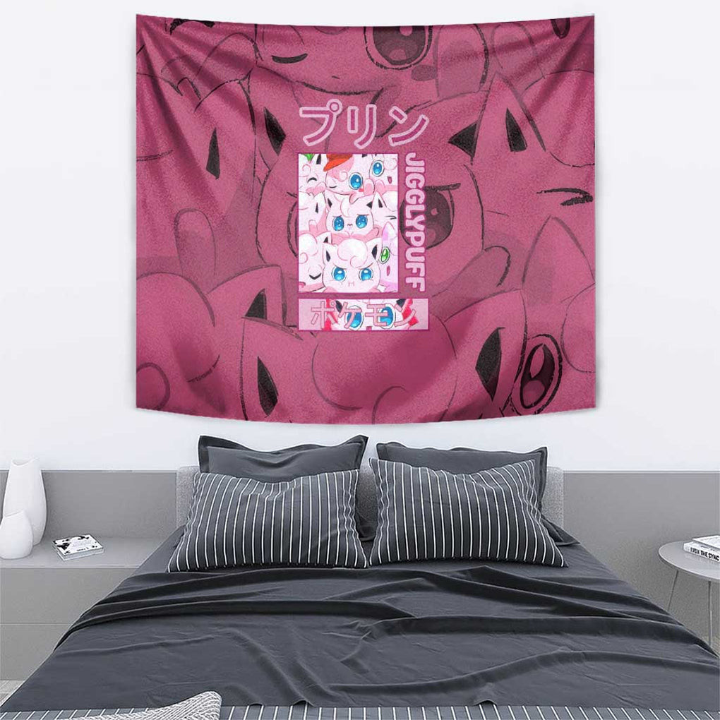 Jigglypuff Poke Tapestry Anime Style