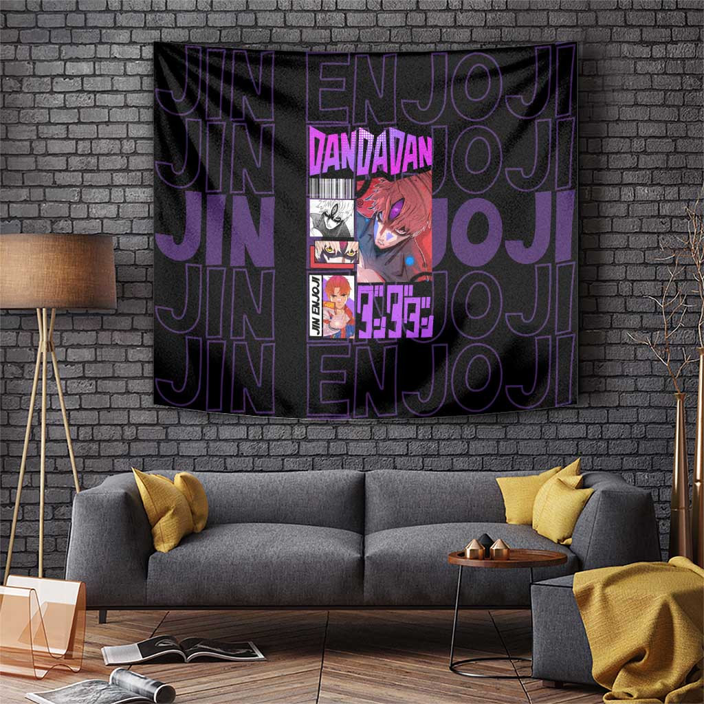 Jin Enjoji Dandadan High Spirited Fighter Tapestry With Protective Instinct Anime Style