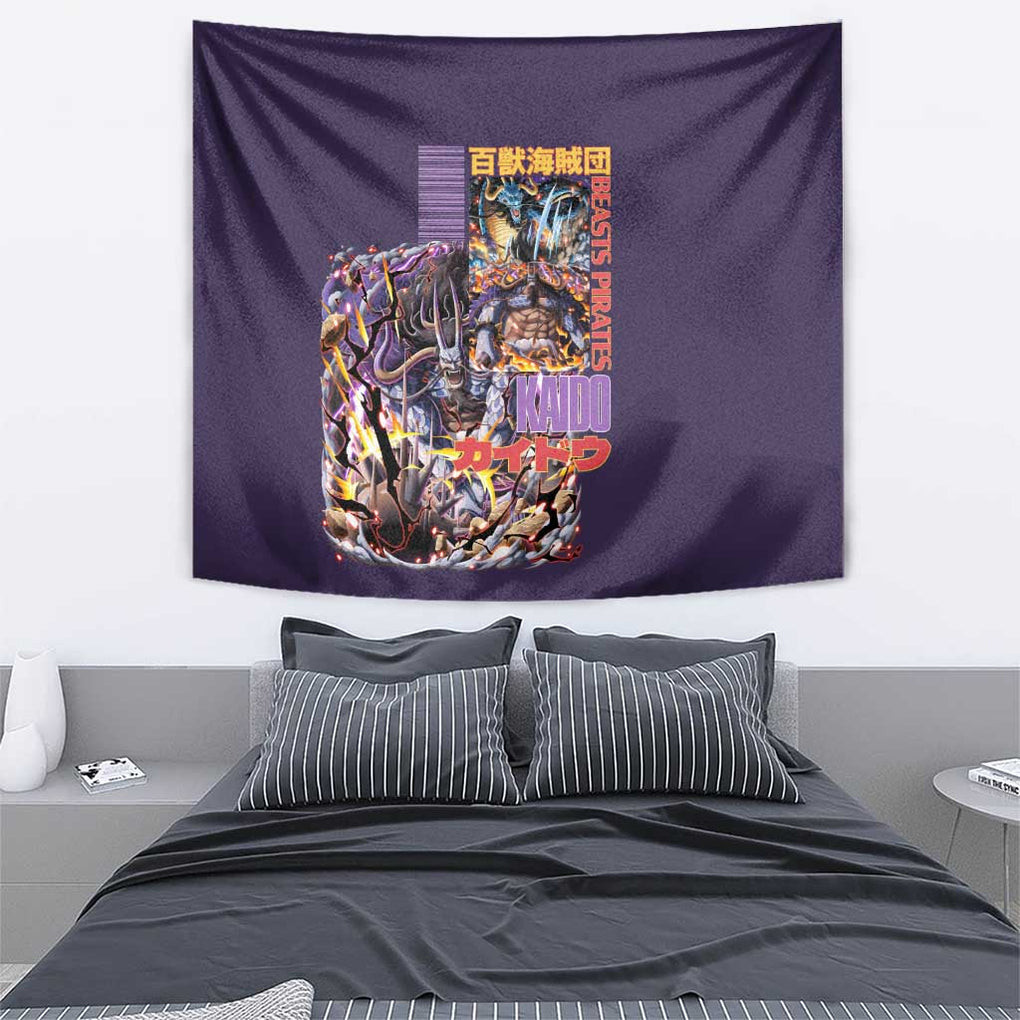 Kaido V2 One Piece Tapestry Anime Style