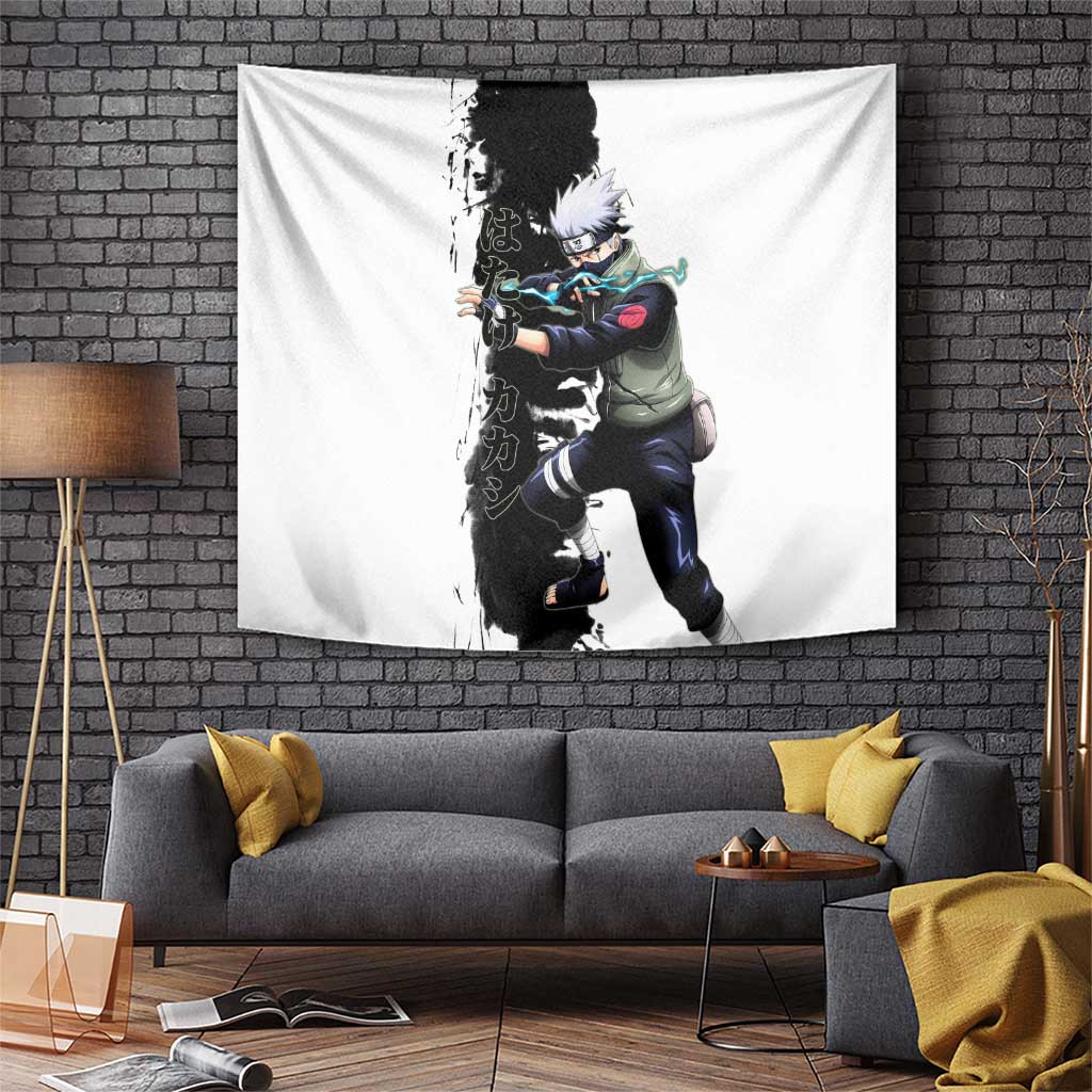 Kakashi Hatake Naruto Tapestry With Sharingan Masked Ninja And Leaf Village Legacy