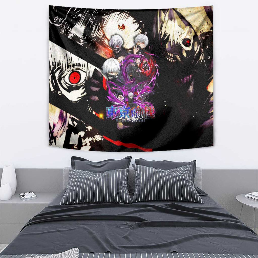 Kaneki Ken Tokyo Ghoul Grunge Tapestry Anime Style