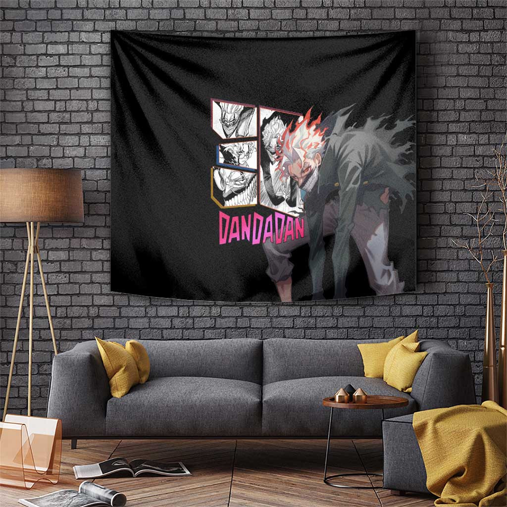 Ken Takakura Dandadan Bold Fighter Tapestry With Retro Energy