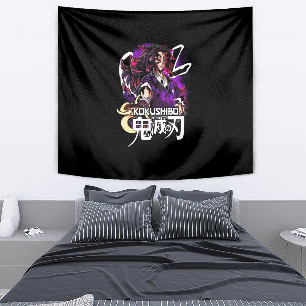 Kokushibo Demon Slayer Tapestry Anime Style