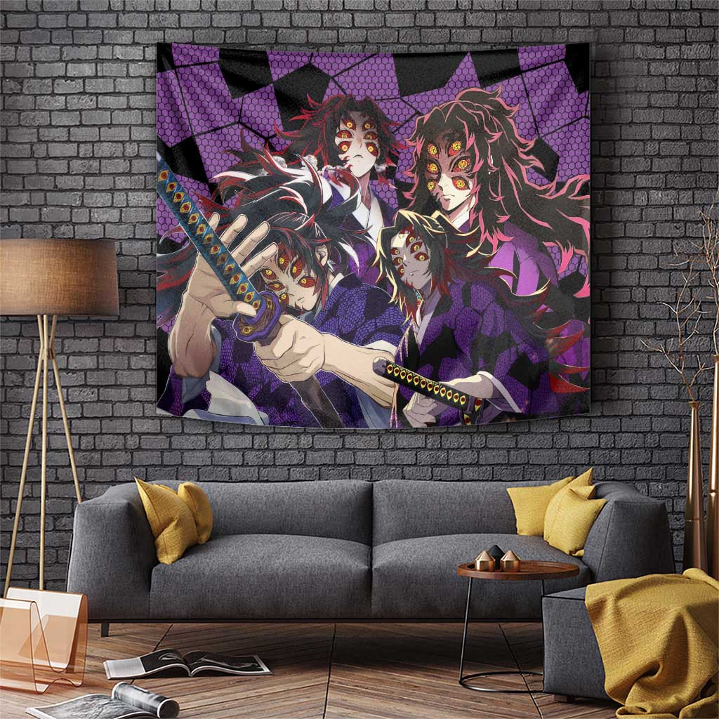 Kokushibo Demon Slayer Upper Moon One Tapestry With Demonic Blade Japan Anime Style