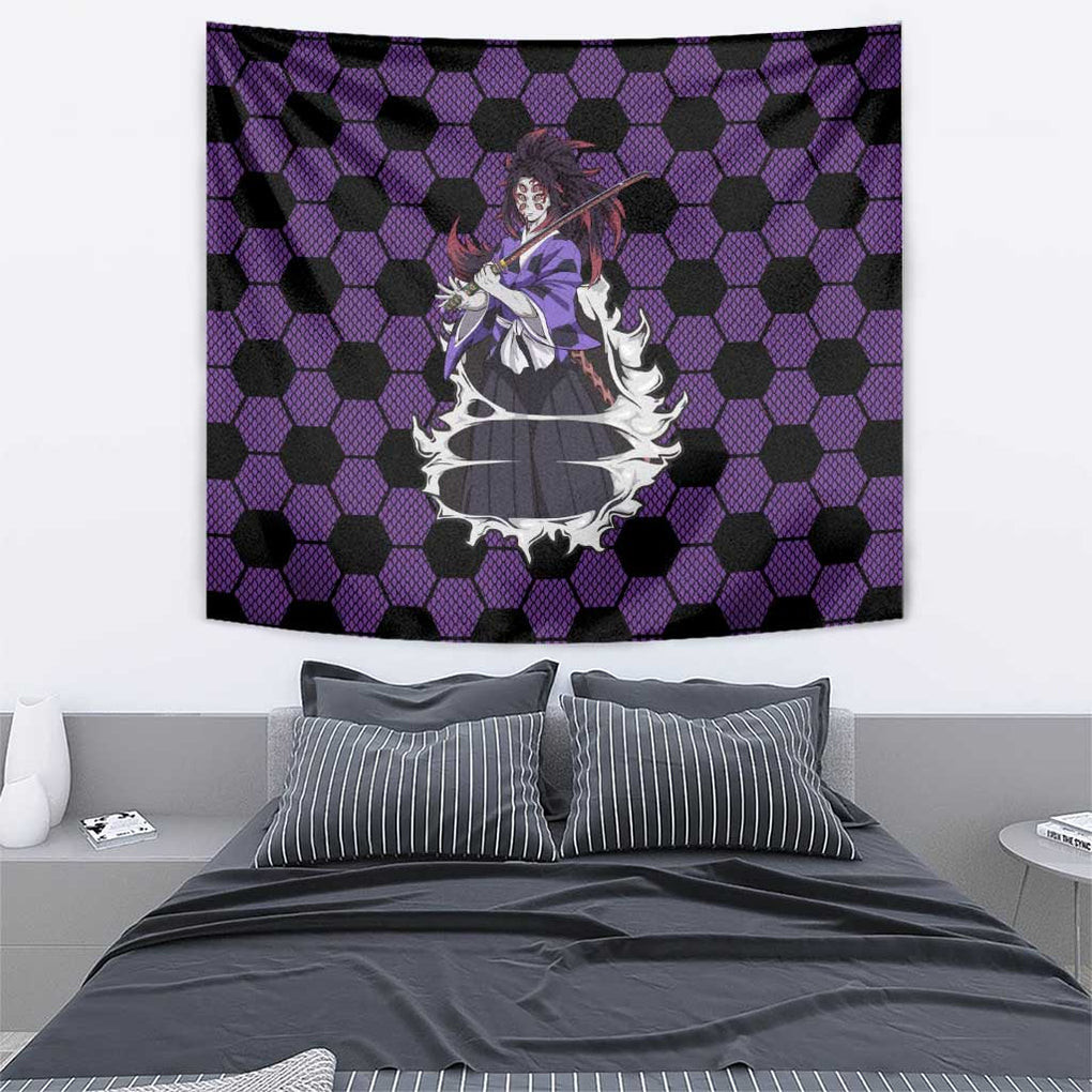 Kokushibo Mix Uniform Demon Slayer Tapestry Anime Style