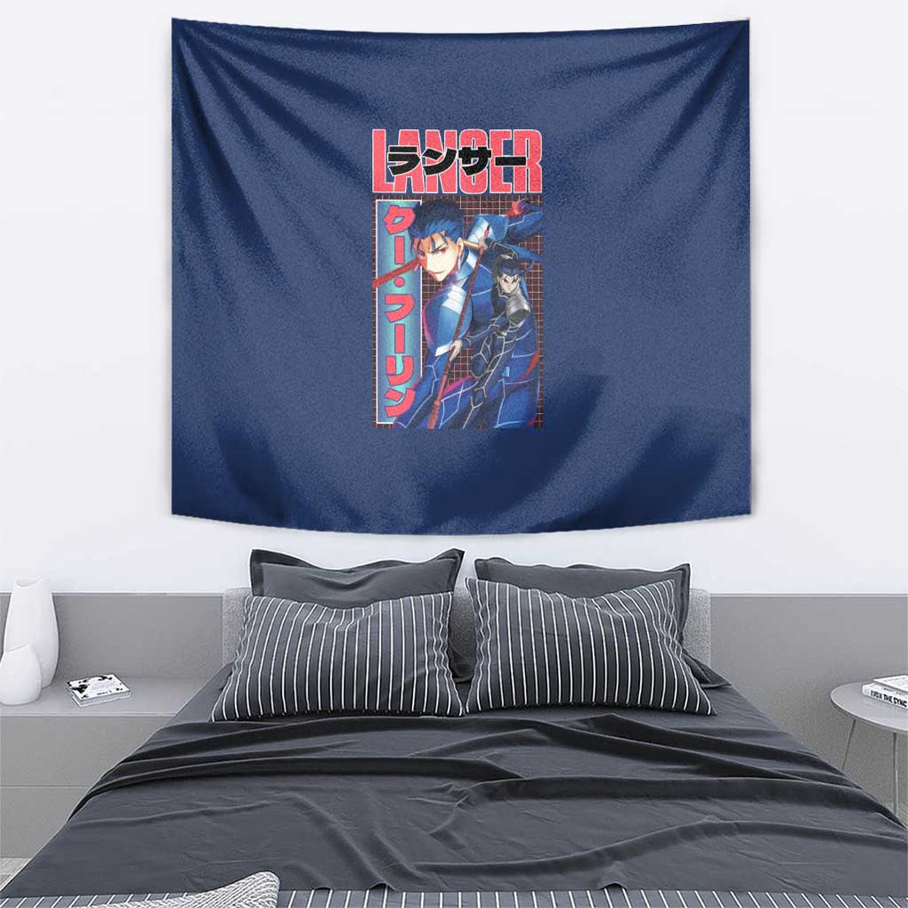 Lancer Fate Stay Night Unlimited Blade Works Tapestry Anime Style