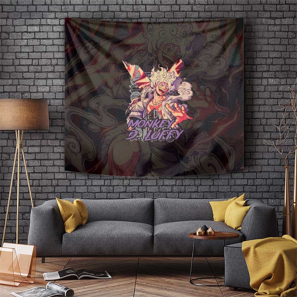 Luffy Gear 5 One Piece Joyboy Awakening Form Tapestry In Cartoon Style Anime Style
