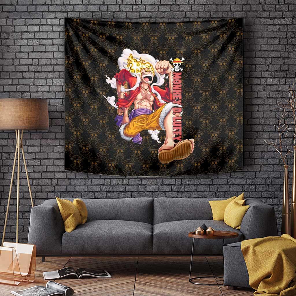 Luffy One Piece Shirtless Pirate Tapestry In Island Mood Anime Mix Hawaii Style