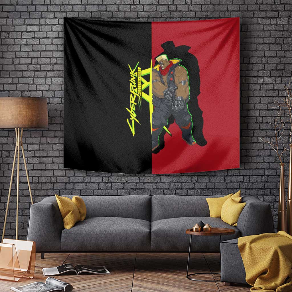 Maine Cyberpunk Edgerunners Heavy Tapestry Weapon Tech Warrior Japan Anime Style