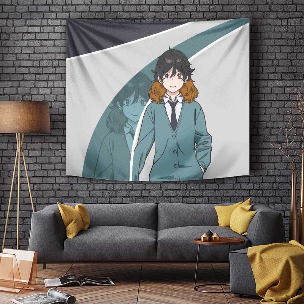 Maki Kuwana Blue Period Quiet Artist Tapestry With Focused Vision Anime Style