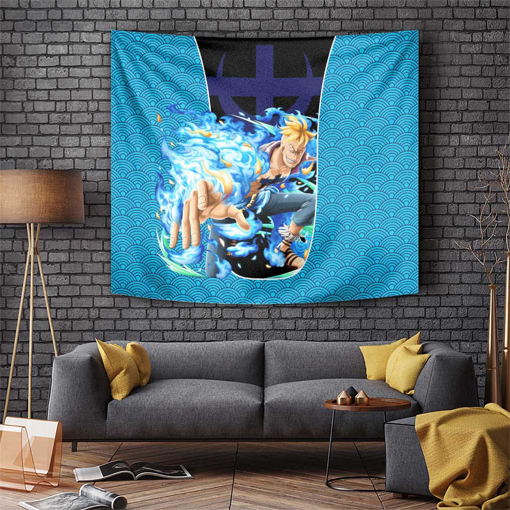 Marco One Piece Phoenix Commander Tapestry With Laid Back Swagger Anime Japan Style