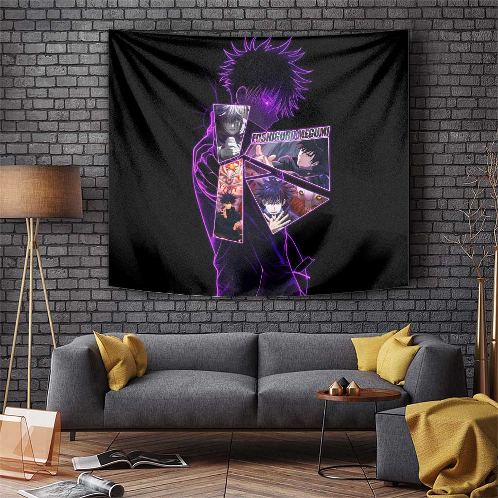 Megumi Fushiguro Jujutsu Kaisen Tapestry With Purple Cursed Energy Jujutsu Kaisen Anime