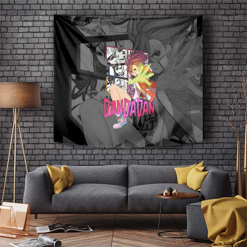 Momo Ayase Dandadan Alternate Pose Tapestry With Confident Street Style Anime Style