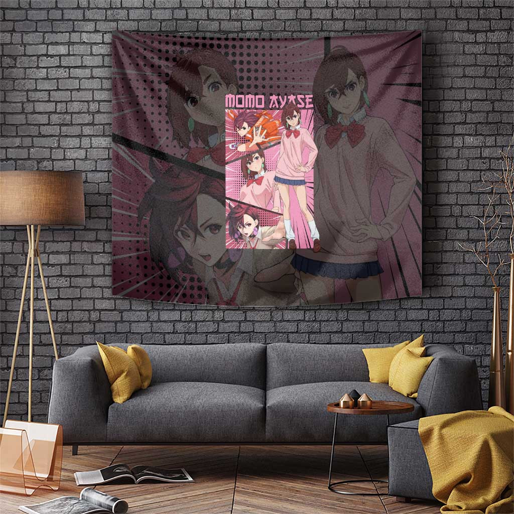 Momo Ayase Dandadan Psychic Girl Tapestry With School Uniform Look Anime Style