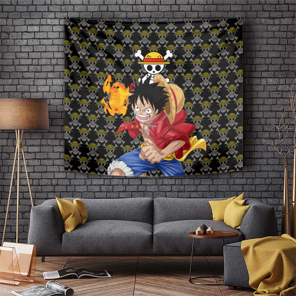 Monkey D Luffy One Piece Tapestry Pirate Vibes Anime Mix Hawaii Style