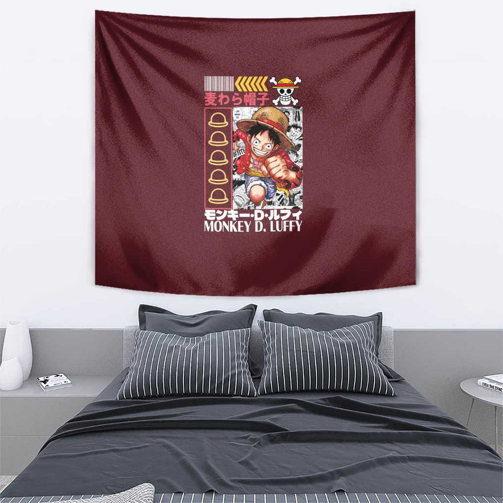 Monkey D Luffy V2 One Piece Tapestry Anime Style