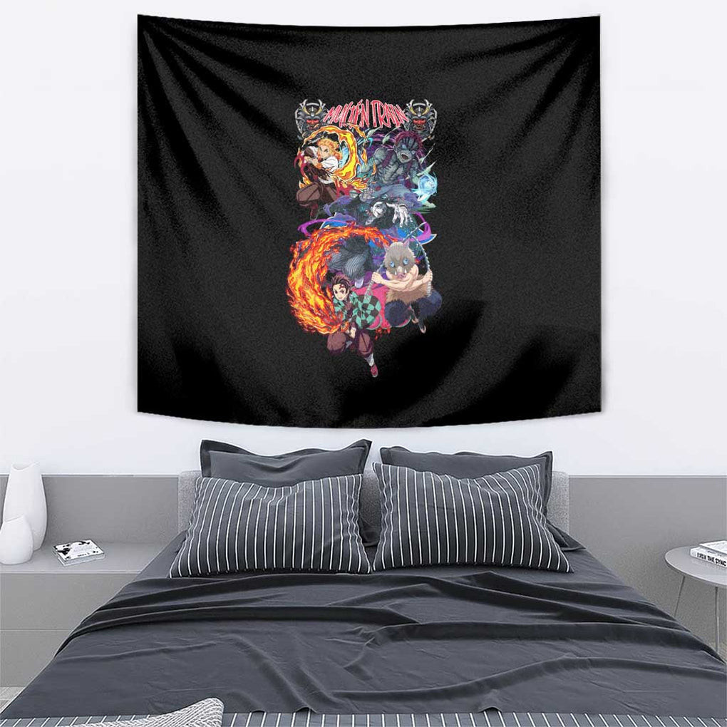 Mugen Train Arc Demon Slayer Tapestry Anime Style